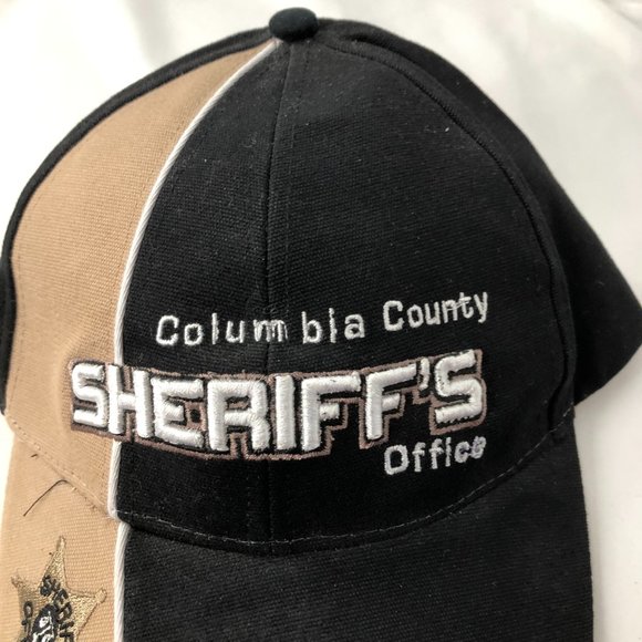 Columbia County Sheriff's Office Hat Cap Strapback Black Beige - Picture 3 of 11